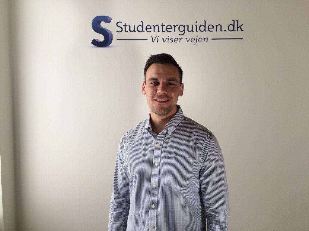 Martin Jørgensen på Studenterguidens kontor i Vestergade i Odense i 2016.